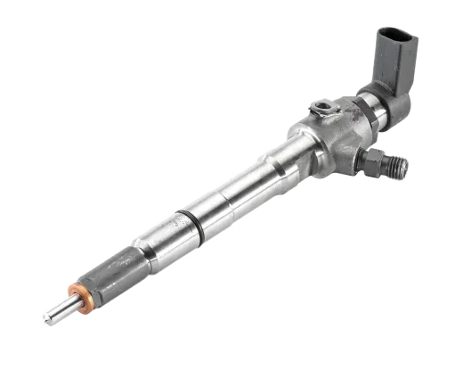Injector diesel, vedere laterală a corpului metalic